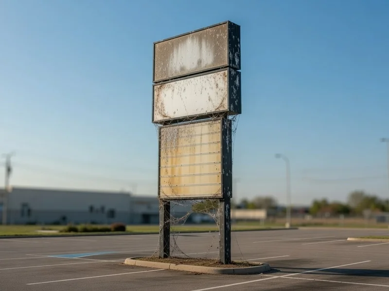 Before: Tall pylon sign covered in dirt, bird droppings and spider webs