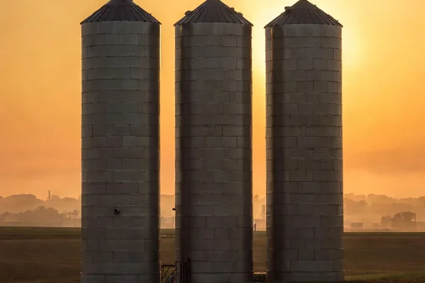 Three steel grain silos at Midwest agricultural facility cleaned by drone